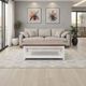 Legends Home Providence Bourbon Coffee Table with White Base-1