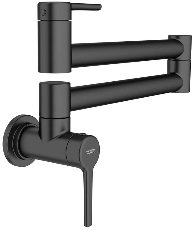 American Standard Studio® S Matte Black Wall-Mount Pot Filler Kitchen Faucet-0