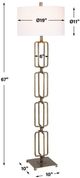Uttermost® Link Antique Brushed Gold Floor Lamp-2