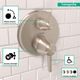 Hansgrohe Ecostat Classic Brushed Nickel Round Thermostatic Trim with Volume Control-3