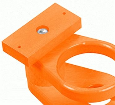 C.R. Plastics Adirondack Orange Wineglass / Cup Holder-1