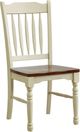 A-America® British Isles Buttermilk/Merlot Slat Back Dining Side Chair-0