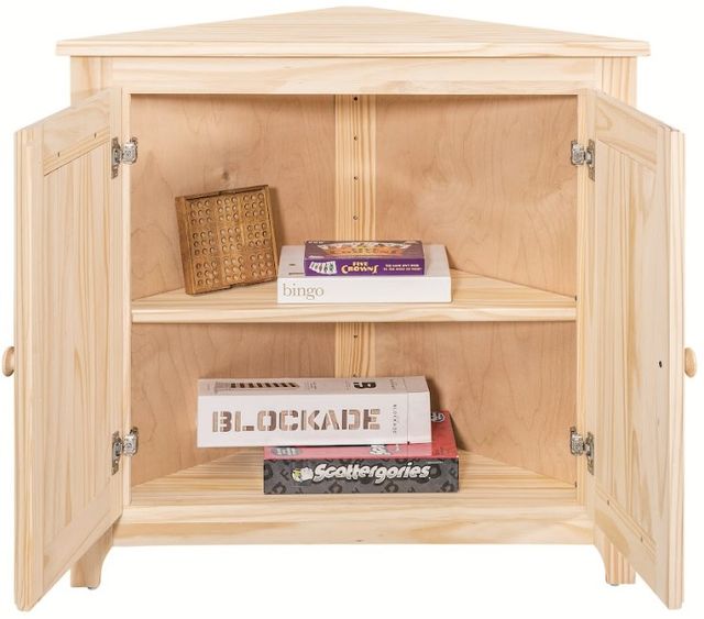 Archbold Furniture Customizable Corner Shelf with Doors-2