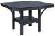 C R Plastics Black Square Dining Table-0