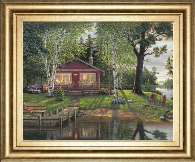 Classy Art Simpler Times by Kim Norlien Framed Print Wall Art-0