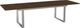 Amisco Customizable Burton 120" Rectangular Extendable Table with 1" Walnut Veneer Top and 1 Leaf-1