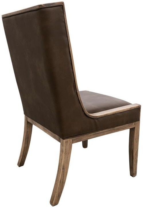 International Furniture Direct Balam Brown/Stained Brown Upholstered Dining Side Chair-3