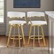 Armen Living Saturn Gold/White Swivel Bar Stool-1