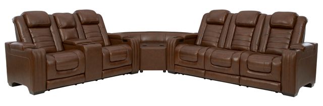 Signature Design by Ashley® Backtrack 2-Piece Chocolate Living Room Set with Power Reclining Sofa-1