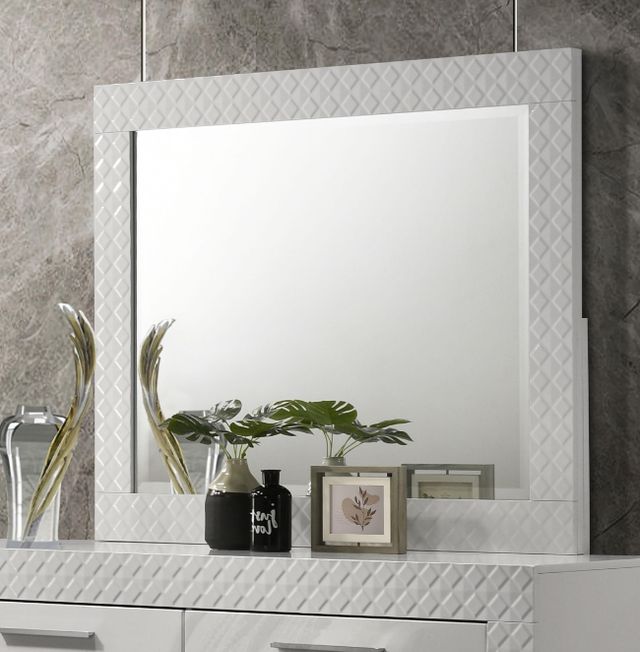 Coaster® Ives White High Gloss Dresser Mirror-2
