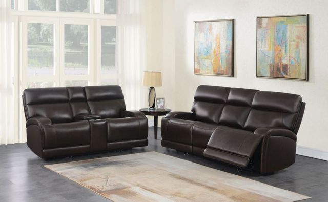 Coaster® Longport Dark Brown Upholstered Power Sofa -3