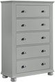 Elements International Kona Gray 5-Drawer Chest -0