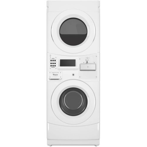 Whirlpool® Commercial 3.1 Cu. Ft. Washer, 6.7 Cu. Ft. Dryer White Stack Laundry-0