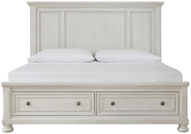 Signature Design by Ashley® Robbinsdale Antique White California King Storage Panel Bed-2