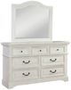 American Woodcrafters 7810 Stonebrook 4-Piece Distressed Antique White Queen Bedroom Set-2