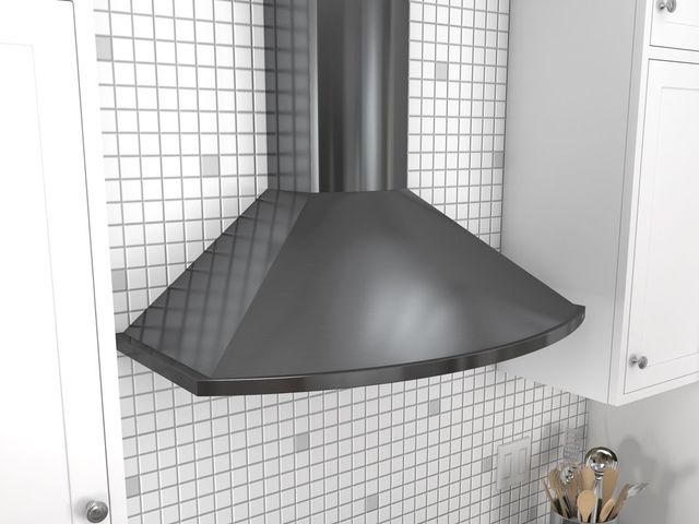Zephyr Savona 30" Black Stainless Steel Wall Mount Hood-2