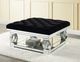 ACME Furniture Lotus Black/Mirrored Ottoman-1