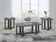 Signature Design by Ashley® Dynnford 3-Piece Gray Occasional Table with Brown Base Set-4