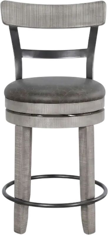 Sunny Designs™ Alpine Gray 24" Swivel Counter Stool-2