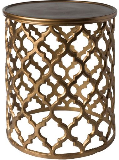 Surya Hammett Metallic-Brass End Table-0