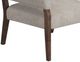 International Furniture Direct Murcia Ivory/Lacquer Brown Upholstered Accent Chair-4