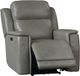 Bassett® Furniture Club Level Conover Light Gray Leather Wallsaver Power Recliner-1