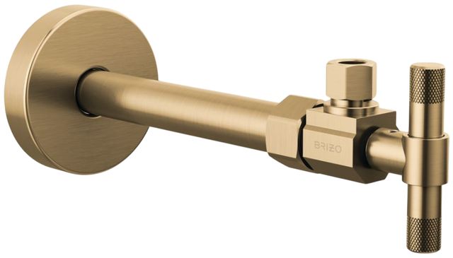 Brizo Litze® Brilliance® Luxe Gold® Angled Supply Stop Valve with Lever Handle-0