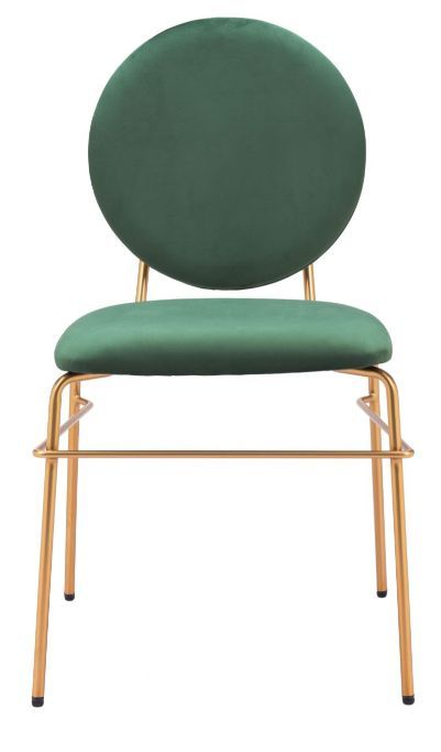 Zuo® Modern Odessa Gold/Green Dining Side Chair-2