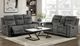 Homelegance® Muncie Brownish Gray Double Manual Reclining Loveseat with Center Console-1