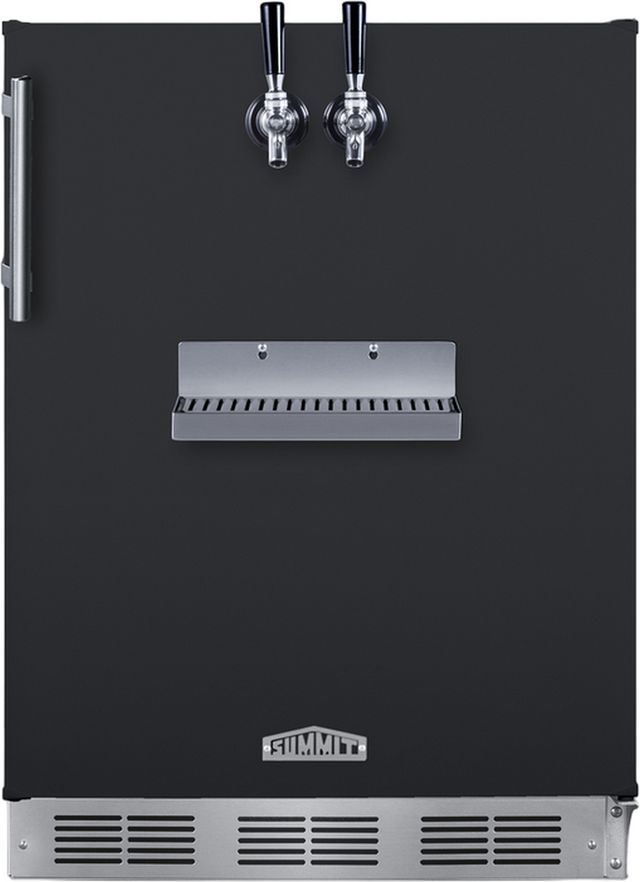 Summit® 5.3 Cu. Ft. Black Built-In Beer Kegerator