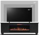 Legends Home Real Cozy Liberty Seal Skin Black 79" Fireplace Console-3