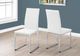 Monarch Specialties Inc. 2-Piece Chrome/White Side Chair Set with Metal Bases-4