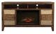 Jofran Inc. Painted Canyon Brown Fireplace Media Console-1