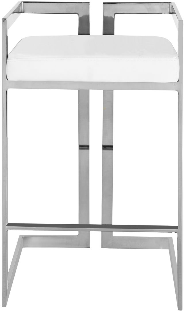 Meridian Furniture Ezra White Faux Leather Counter Stool-2