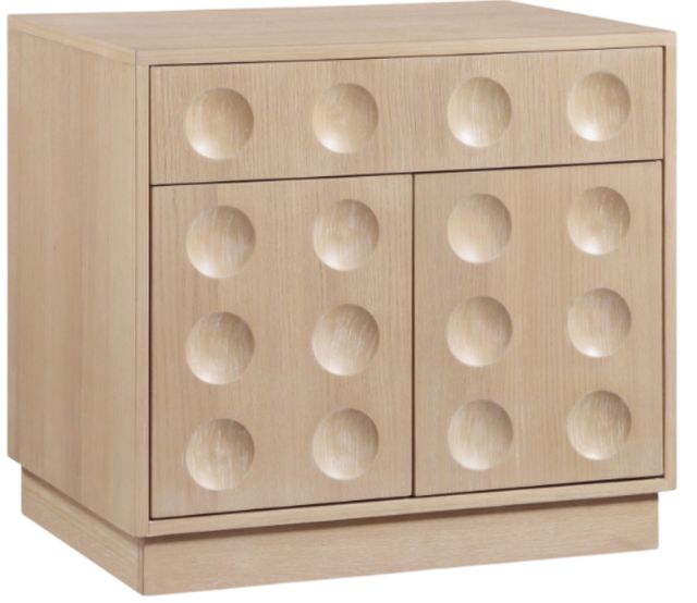 Meridian Furniture Compass Cream Nightstand-0