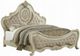 ACME Furniture Ragenardus Antique White/Beige Queen Upholstered Panel Bed-0