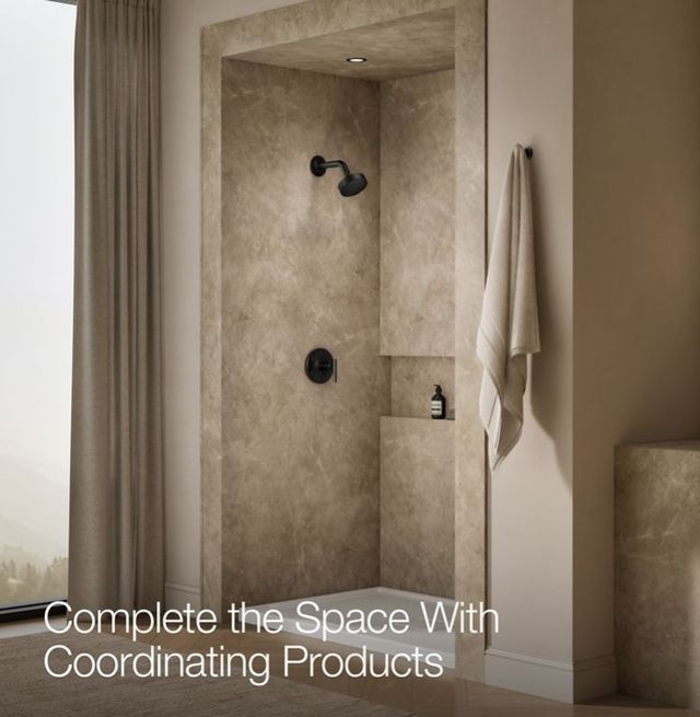 KOHLER® Purist® Rite-Temp® Matte Black 1.75 GPM Shower Trim Kit with Lever Handle-4
