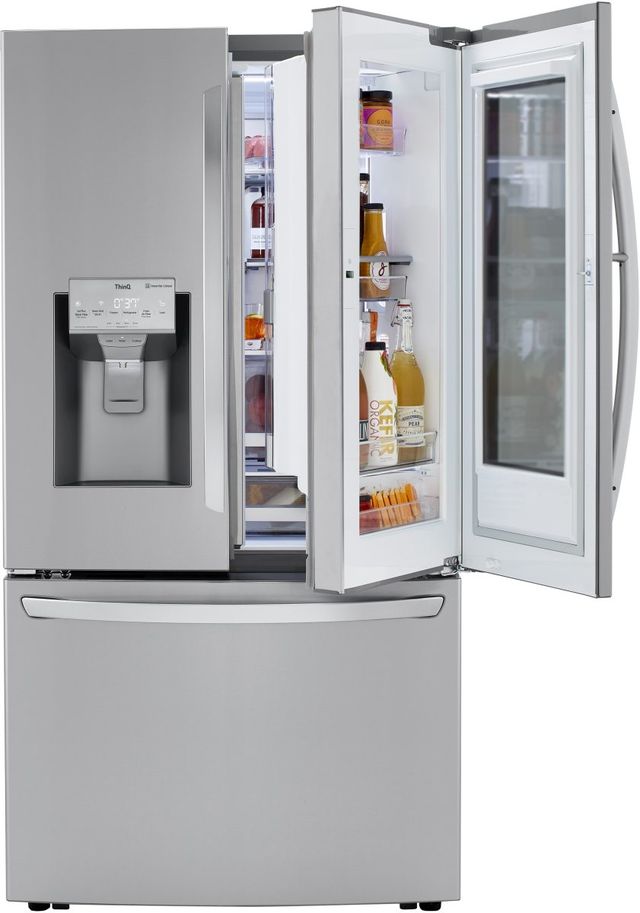 LG 23.5 Cu. Ft. PrintProof™ Stainless Steel Counter Depth French Door Refrigerator-3