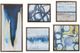 Olliix by Madison Park Natural Set of 5 Blue Bliss Gallery Art Pieces-0