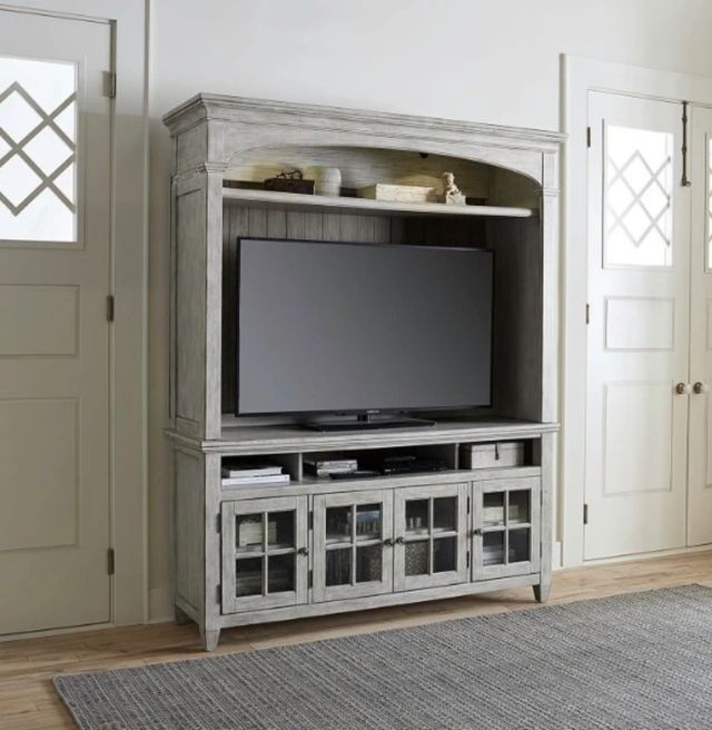 Liberty Furniture Heartland Antique White/Tobacco Entertainment Center-1