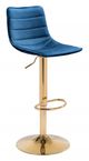 Zuo® Prima Dark Blue & Gold Bar Chair-0