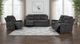 Coaster® Kennett 3-Piece Dark Gray Power Upholstered Reclining Sofa Set-1