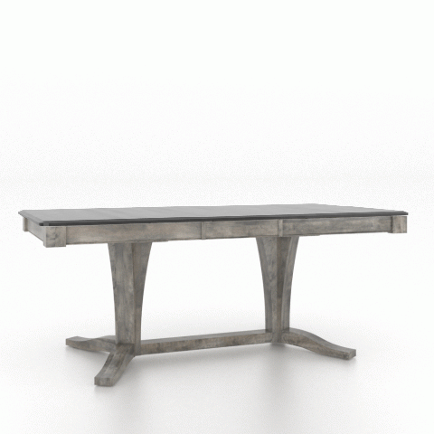 Canadel Customizable Gourmet 76" VR Base Dining Table with One Removable Leaf-1