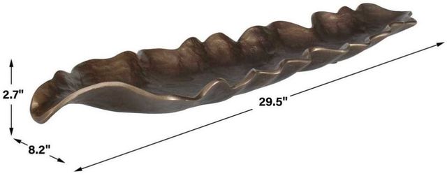 Uttermost® Frond Bronze Indoor-Outdoor Leaf Tray-3