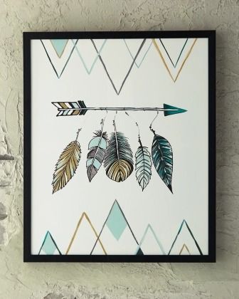 Signature Design by Ashley® Adaley White Feather and Arrow Wall Art-4