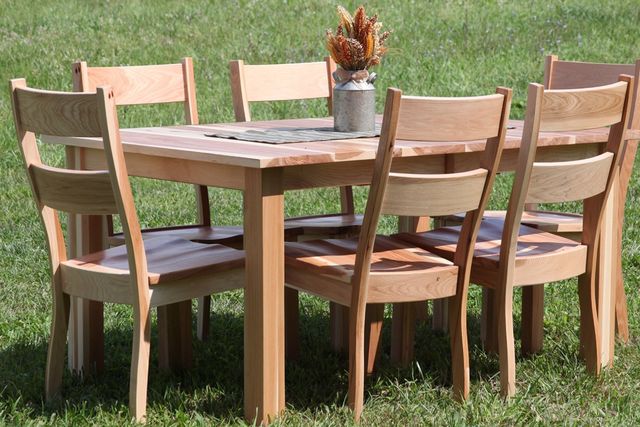 Amish Frontier Leg Table Set-0