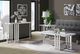Elements International Cable White End Table with Chrome Base-3