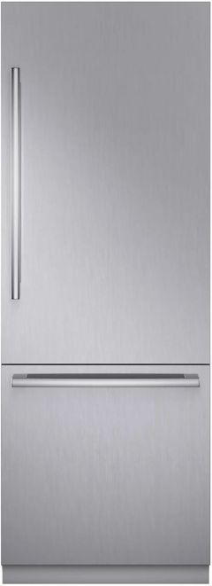 Bosch Benchmark® Series 30" 16.5 Cu. Ft. Stainless Steel Built-In Counter Depth Bottom Freezer Refrigerator with Softclose® Flat Hinge