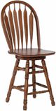 TEI Colonial Windsor Burnished Walnut 24" Swivel Barstool-0