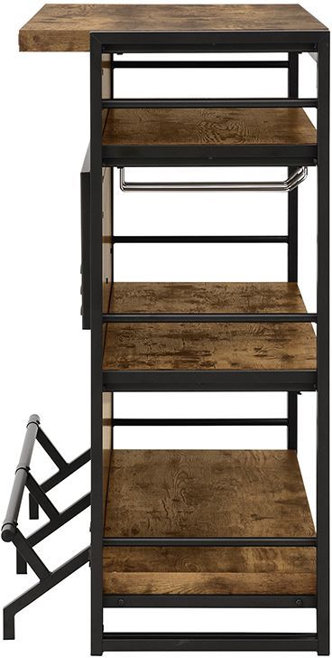 Coaster® Renaldi Antique Nutmeg Bar Unit With Stemware Rack-4